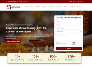 Clickzen created website - purohitulu.com home